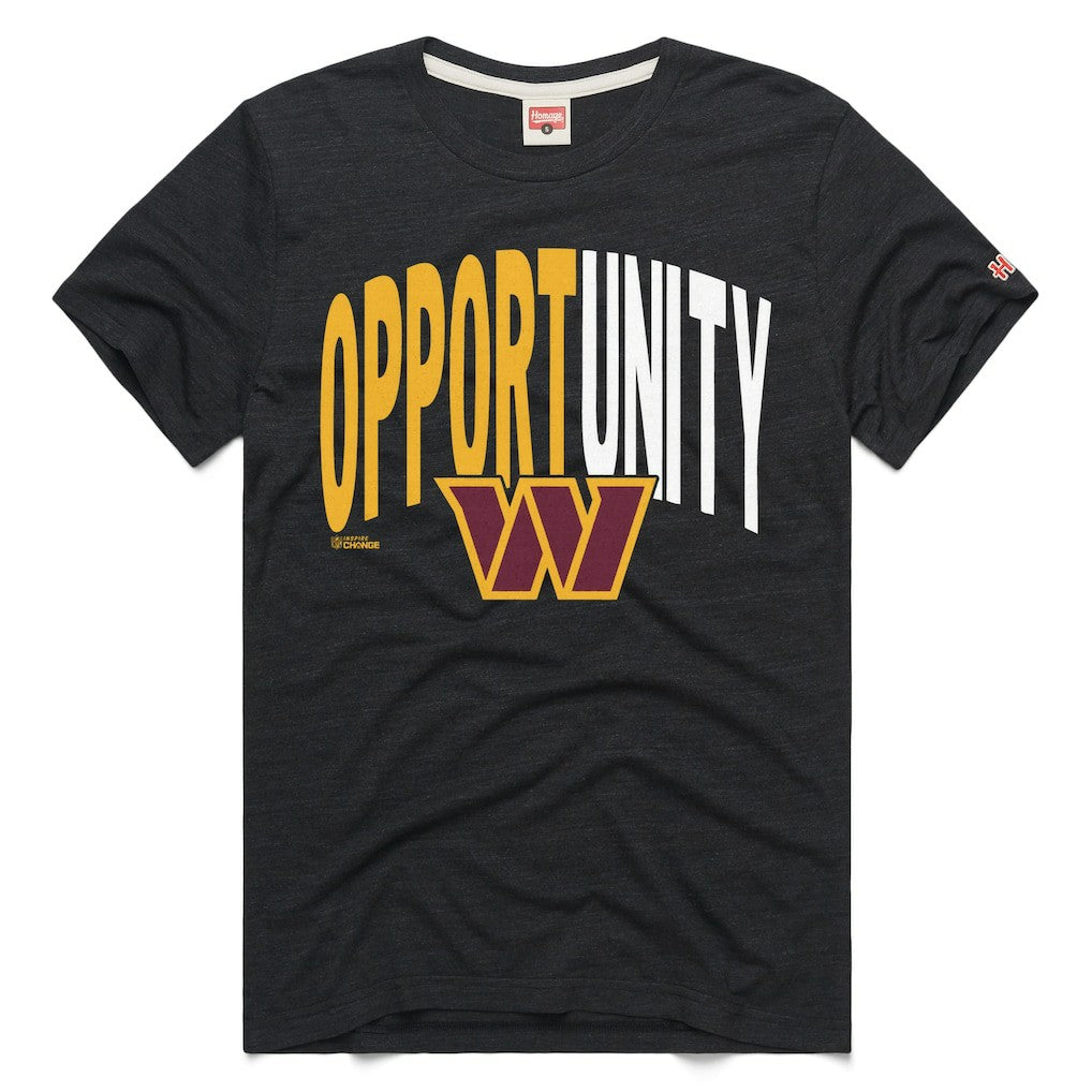 Washington Commanders Homage Unisex 2025 Inspire Change Opportunity Tri-Blend T-Shirt Charcoal