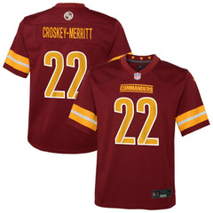 Nike Jacory Croskey-Merritt Washington Commanders Youth Team Game Jersey Burgundy