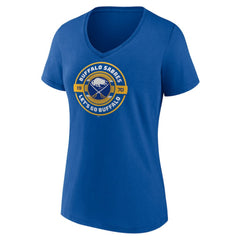 Buffalo Sabres Women's Native V-Neck T-Shirt - Royal - NHL 203555622