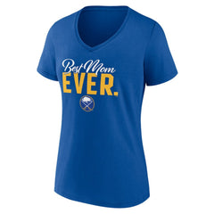 Buffalo Sabres Women's Best Mom Ever V-Neck T-Shirt - Royal - NHL 203555624
