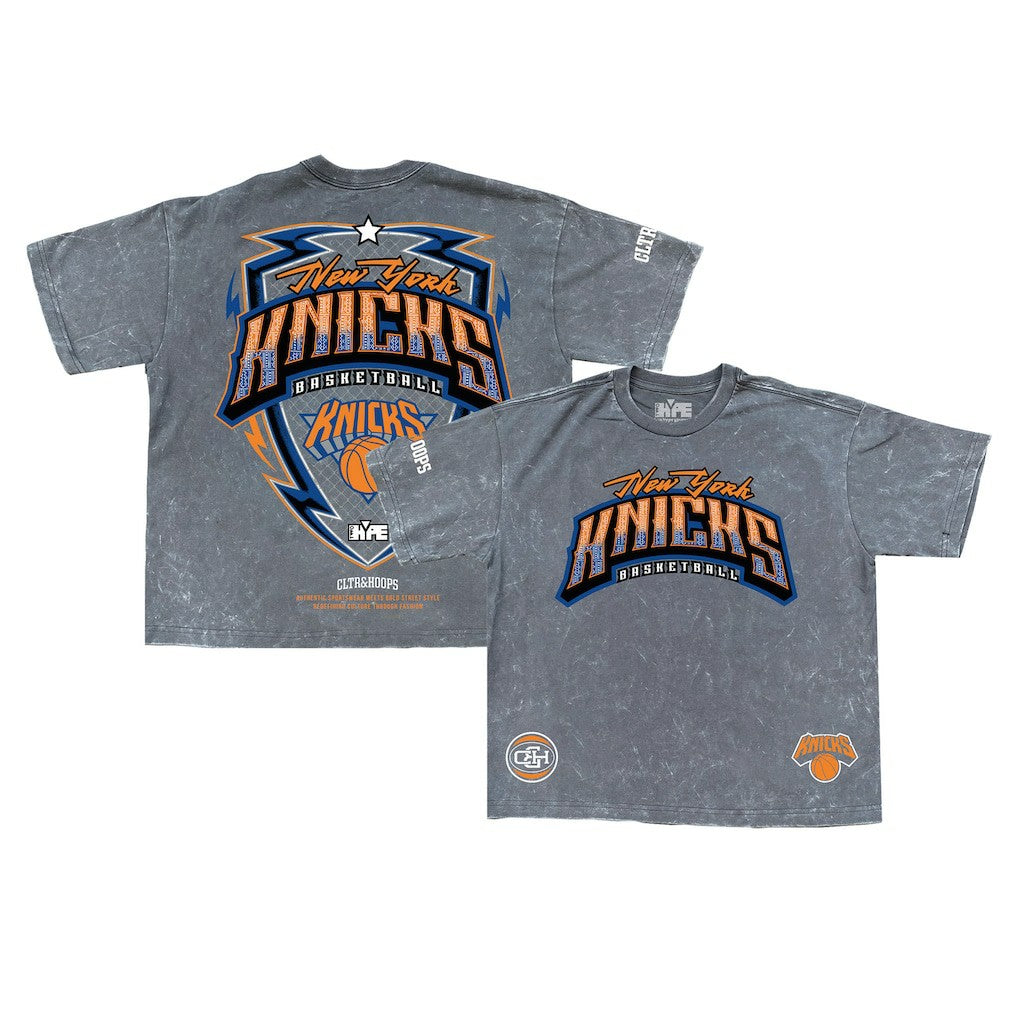 New York Knicks Banner Era Collection Premium T-Shirt Gray | New Era online