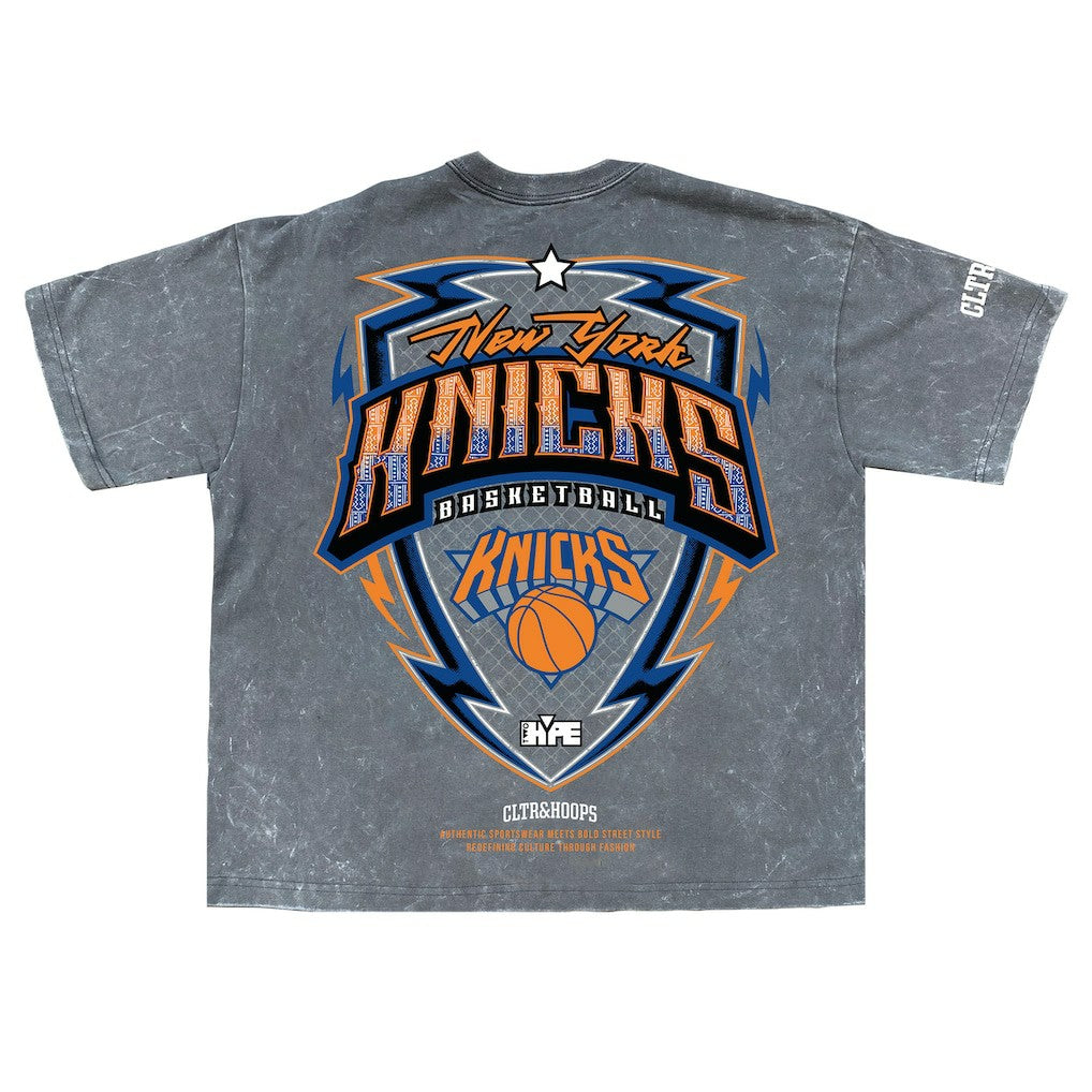 New York Knicks Banner Era Collection Premium T-Shirt Gray | New Era online