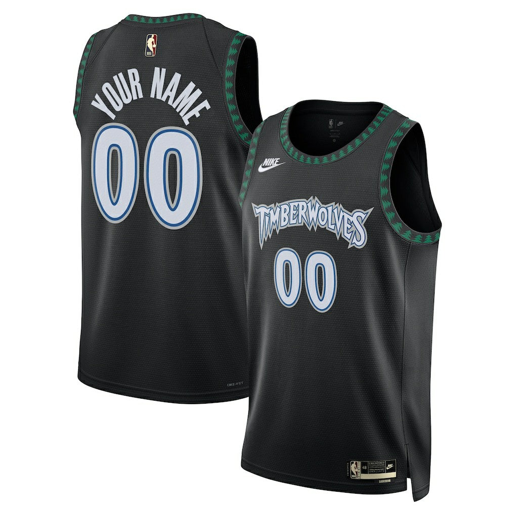 Minnesota Timberwolves Unisex Swingman Custom Jersey Classic Edition Black | Nike US