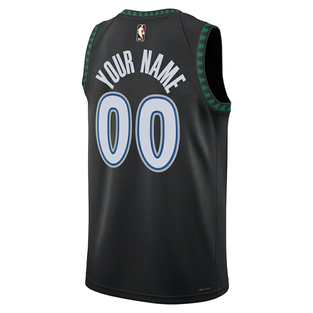 Minnesota Timberwolves Unisex Swingman Custom Jersey Classic Edition Black | Nike US