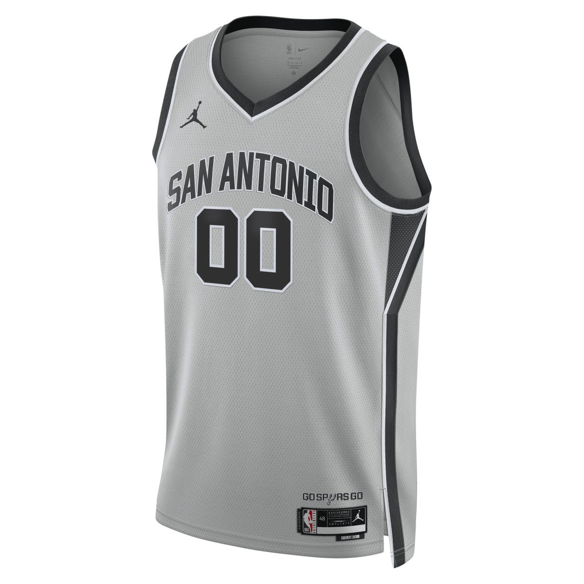 San Antonio Spurs Jordan Brand Unisex Swingman Custom Jersey Statement Edition Silver