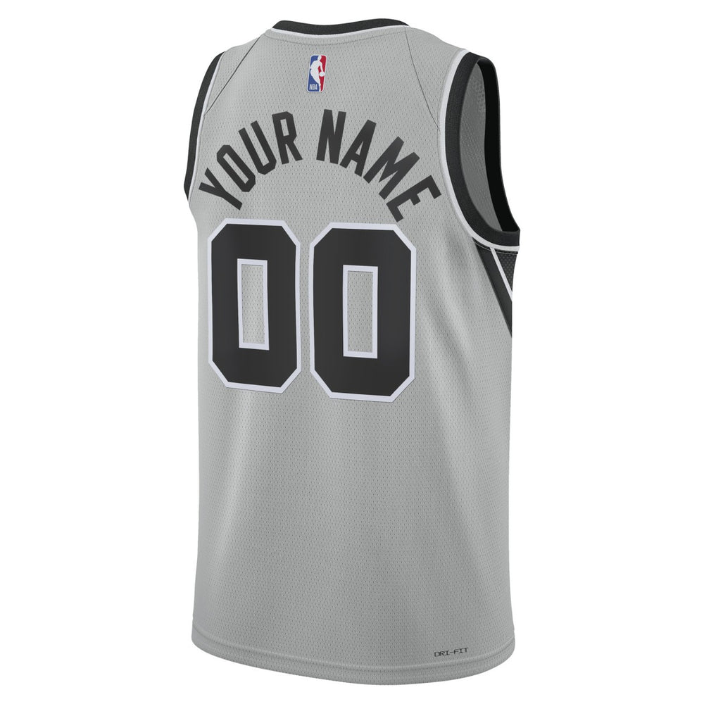 San Antonio Spurs Jordan Brand Unisex Swingman Custom Jersey Statement Edition Silver