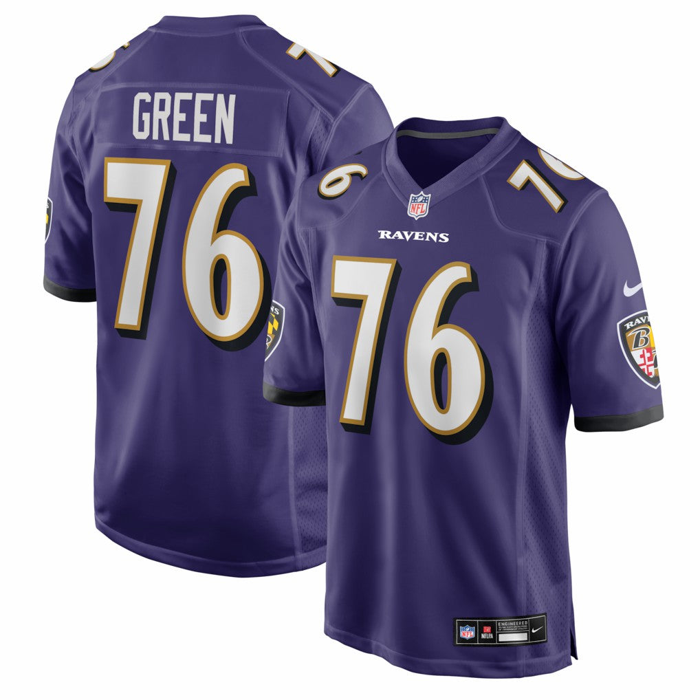 Nike Kenyon Green Baltimore Ravens Team Game Jersey Purple