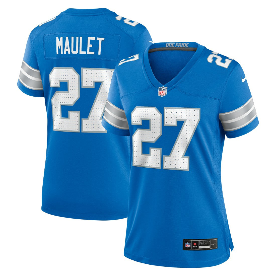 Nike Arthur Maulet Detroit Lions Women's Team Game Jersey Blue