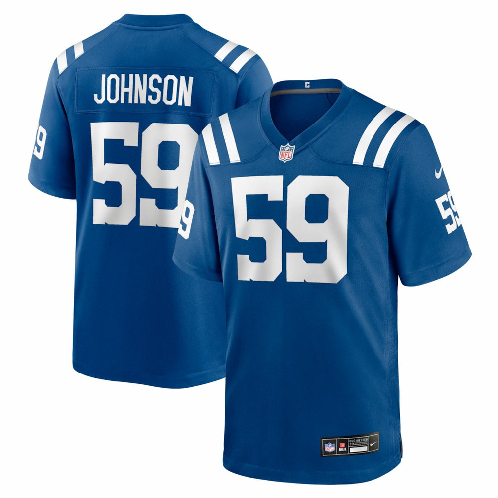 Nike Buddy Johnson Indianapolis Colts Team Game Jersey Royal