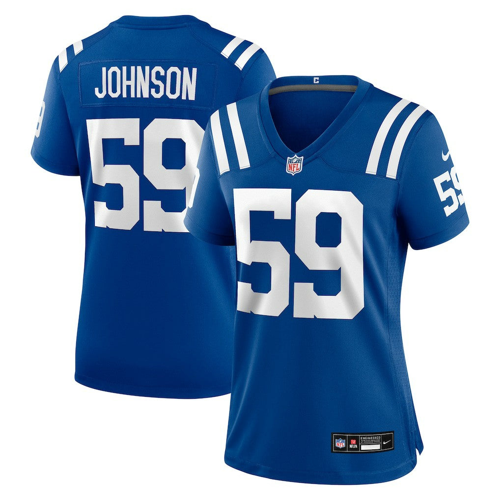 Nike Buddy Johnson Indianapolis Colts Women's Team Game Jersey Royal