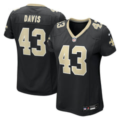 Nike Michael Davis New Orleans Saints Women's Team Game Jersey Black