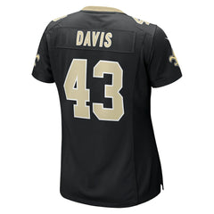 Nike Michael Davis New Orleans Saints Women's Team Game Jersey Black
