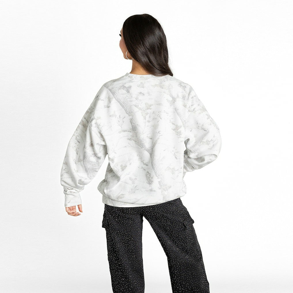 Seattle Seahawks Gameday Couture Women's Whiteout Oversized Premium Fleece Sweatshirt Arctic Camo