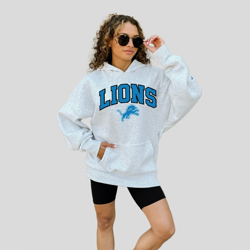 Detroit Lions Gameday Couture Women's Fan Edition Premium Weight Hoodie Ash