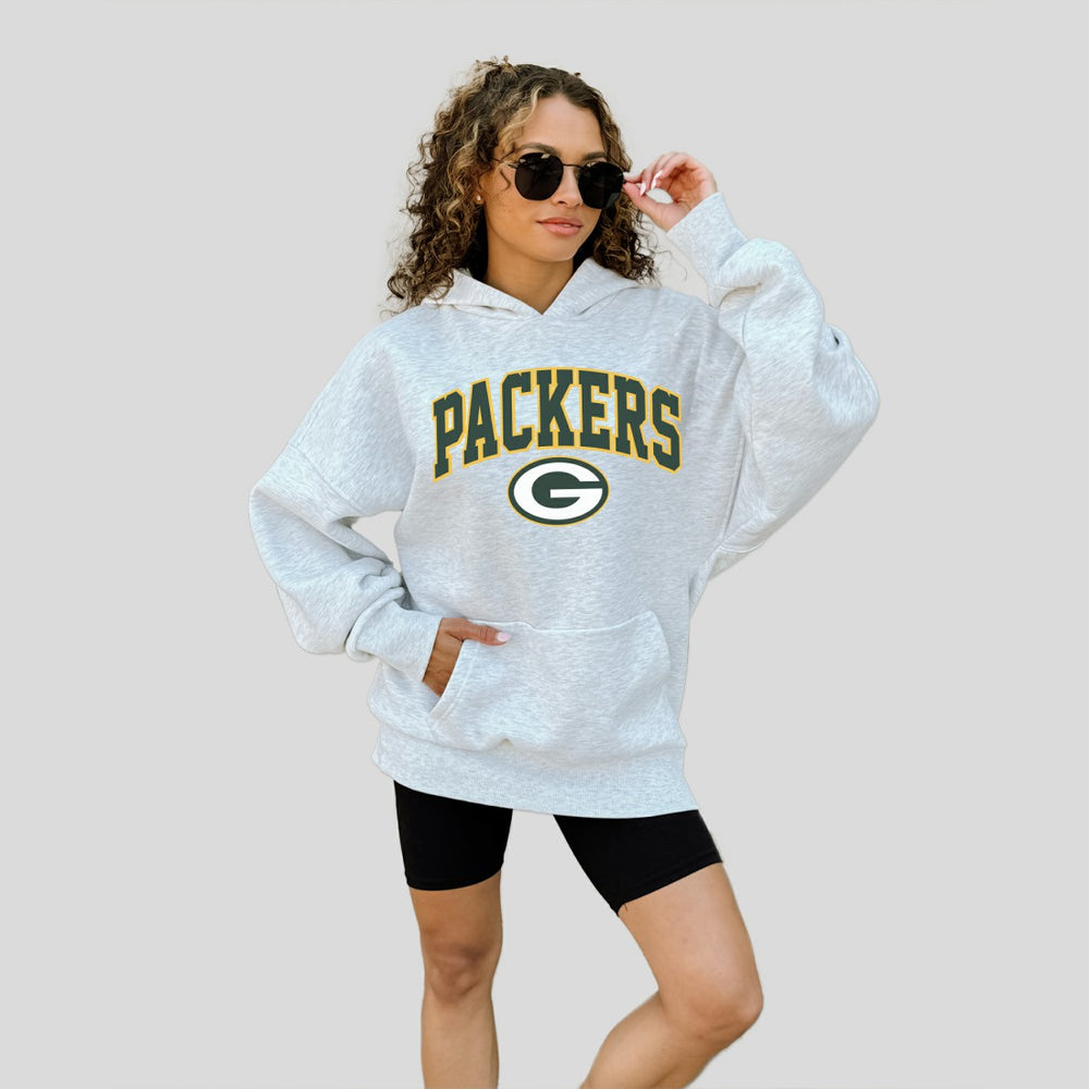 Green Bay Packers Gameday Couture Women's Fan Edition Premium Weight Hoodie Ash