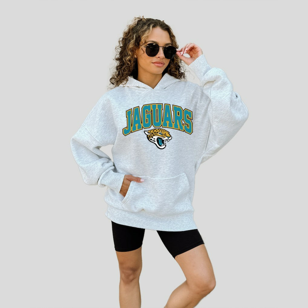 Jacksonville Jaguars Gameday Couture Women's Fan Edition Premium Weight Hoodie Ash