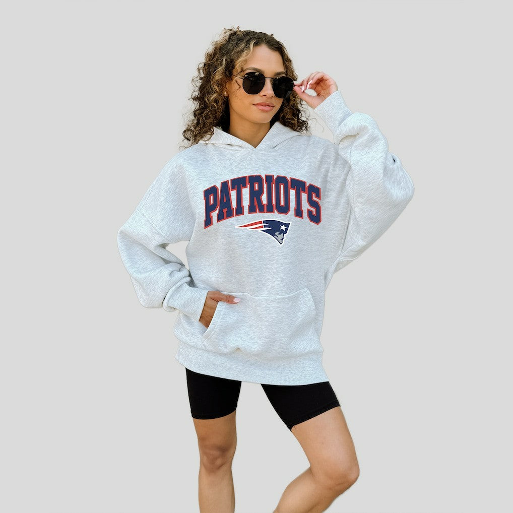 New England Patriots Gameday Couture Women's Fan Edition Premium Weight Hoodie Ash