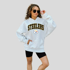 Pittsburgh Steelers Gameday Couture Women's Fan Edition Premium Weight Hoodie Ash