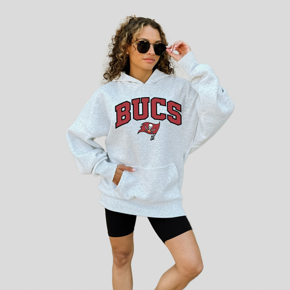 Tampa Bay Buccaneers Gameday Couture Women's Fan Edition Premium Weight Hoodie Ash