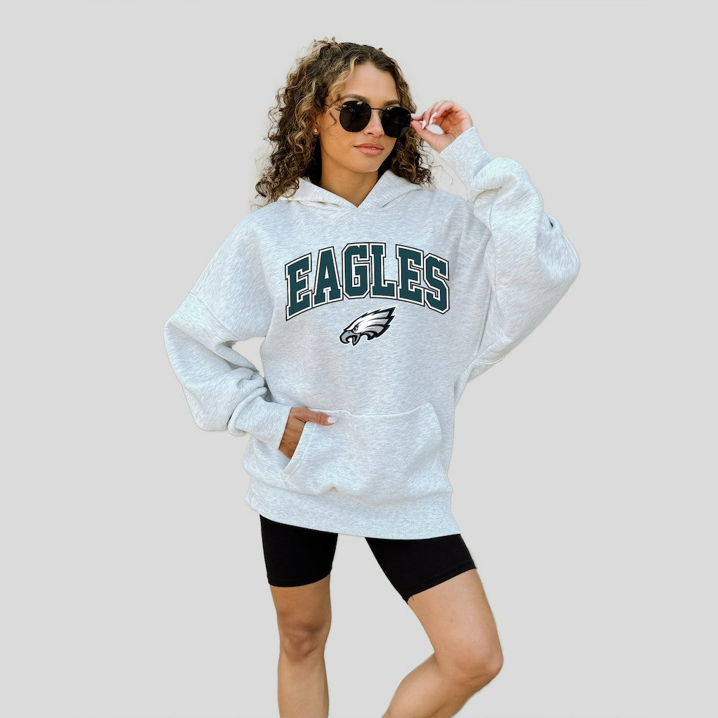 Philadelphia Eagles Gameday Couture Women's Fan Edition Premium Weight Hoodie Ash
