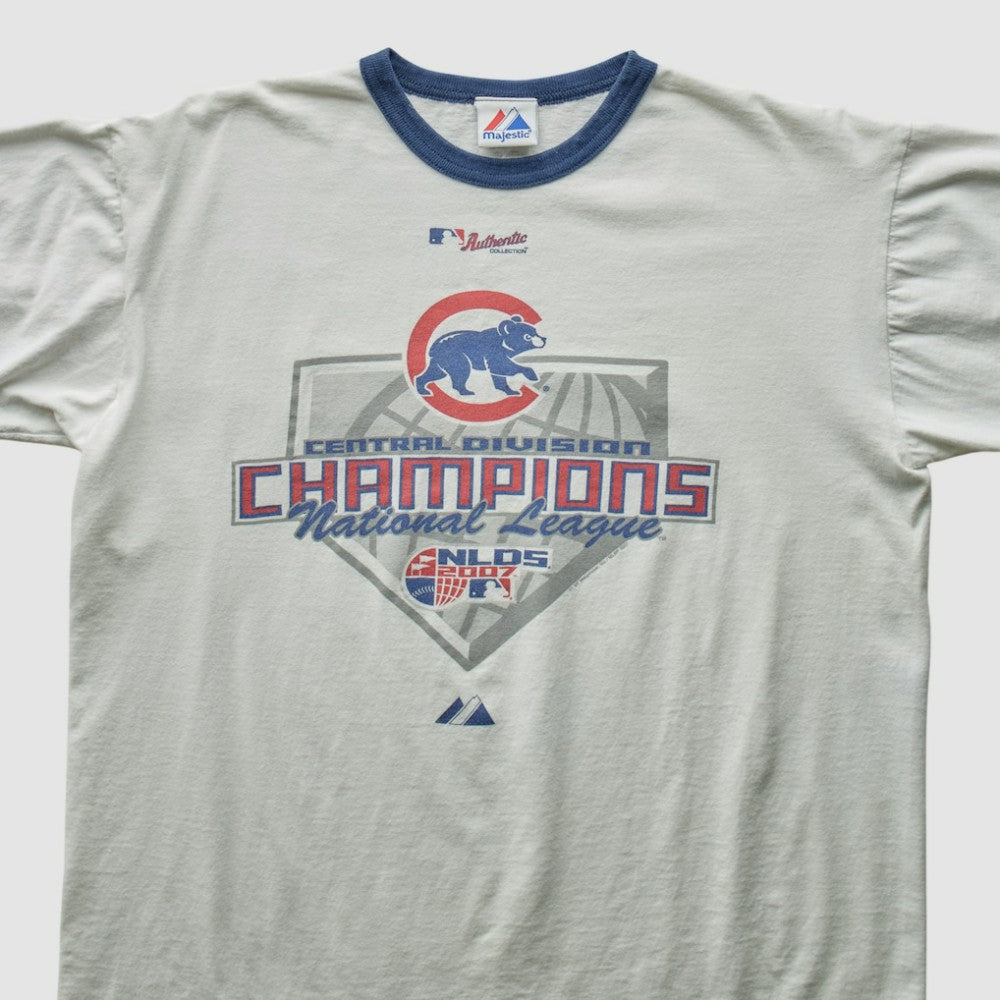 Chicago Cubs Majestic 2007 T-Shirt - White - Vintage - Fanatics Discount
