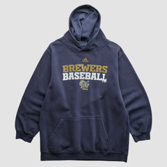Milwaukee Brewers Adidas 2000s Pullover Sweatshirt - Navy - XVintage - Fanatics Lifestyle