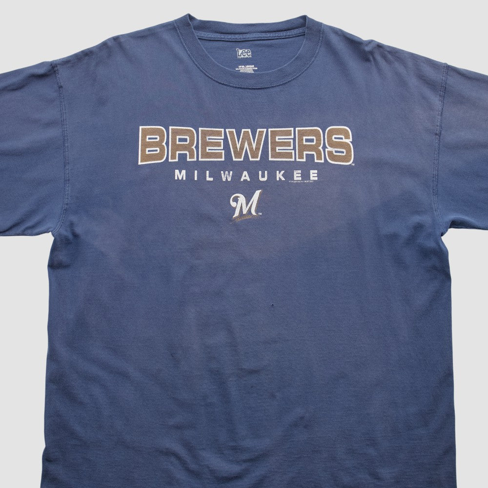 Milwaukee Brewers Lee Apparel 2007 T-Shirt - Navy - 2XVintage - Fanatics Discount
