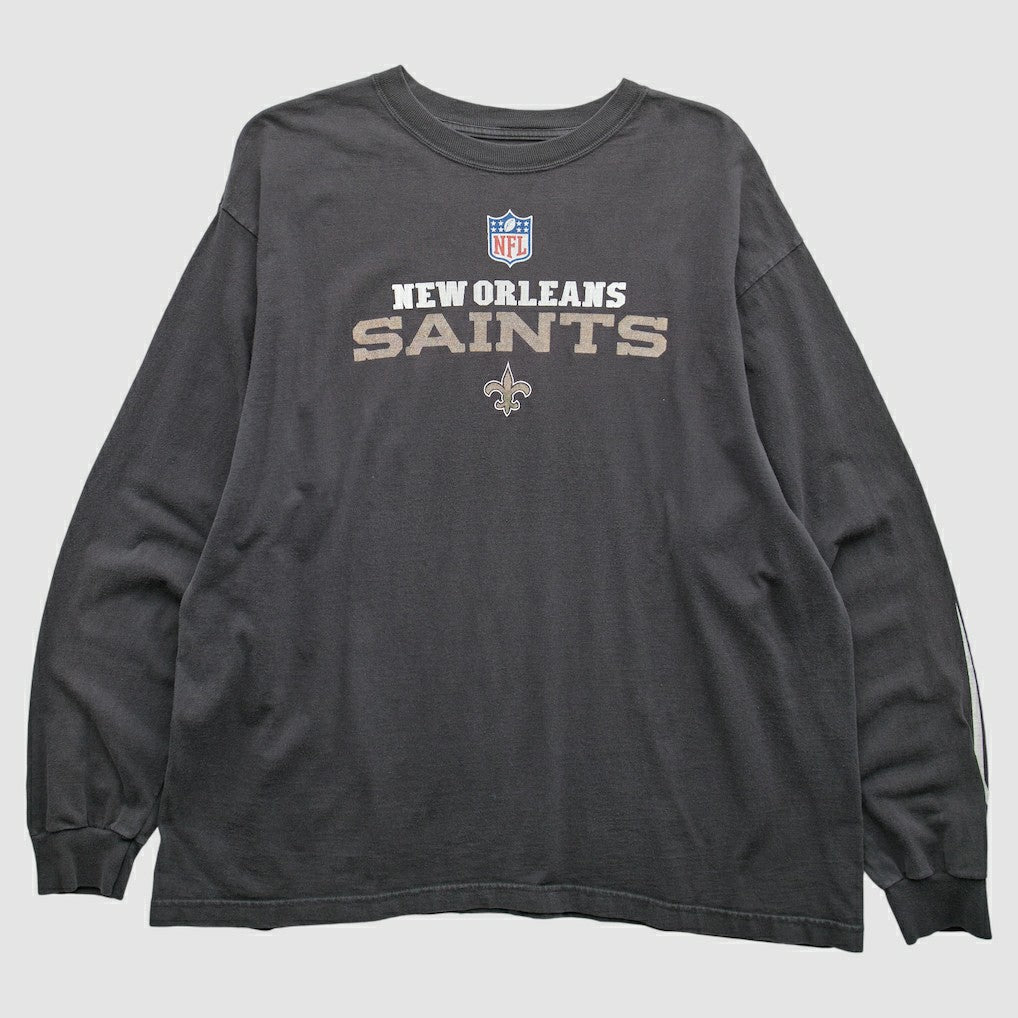 Fanatics New Orleans Saints 2000s Long Sleeve T-Shirt Black Vintage