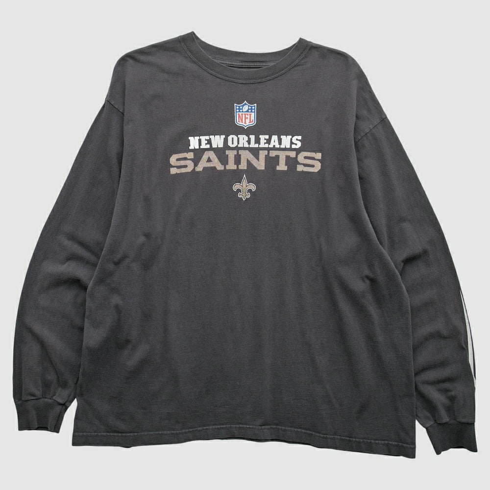 Fanatics New Orleans Saints 2000s Long Sleeve T-Shirt Black Vintage