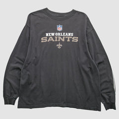 Fanatics New Orleans Saints 2000s Long Sleeve T-Shirt Black Vintage