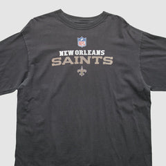 Fanatics New Orleans Saints 2000s Long Sleeve T-Shirt Black Vintage
