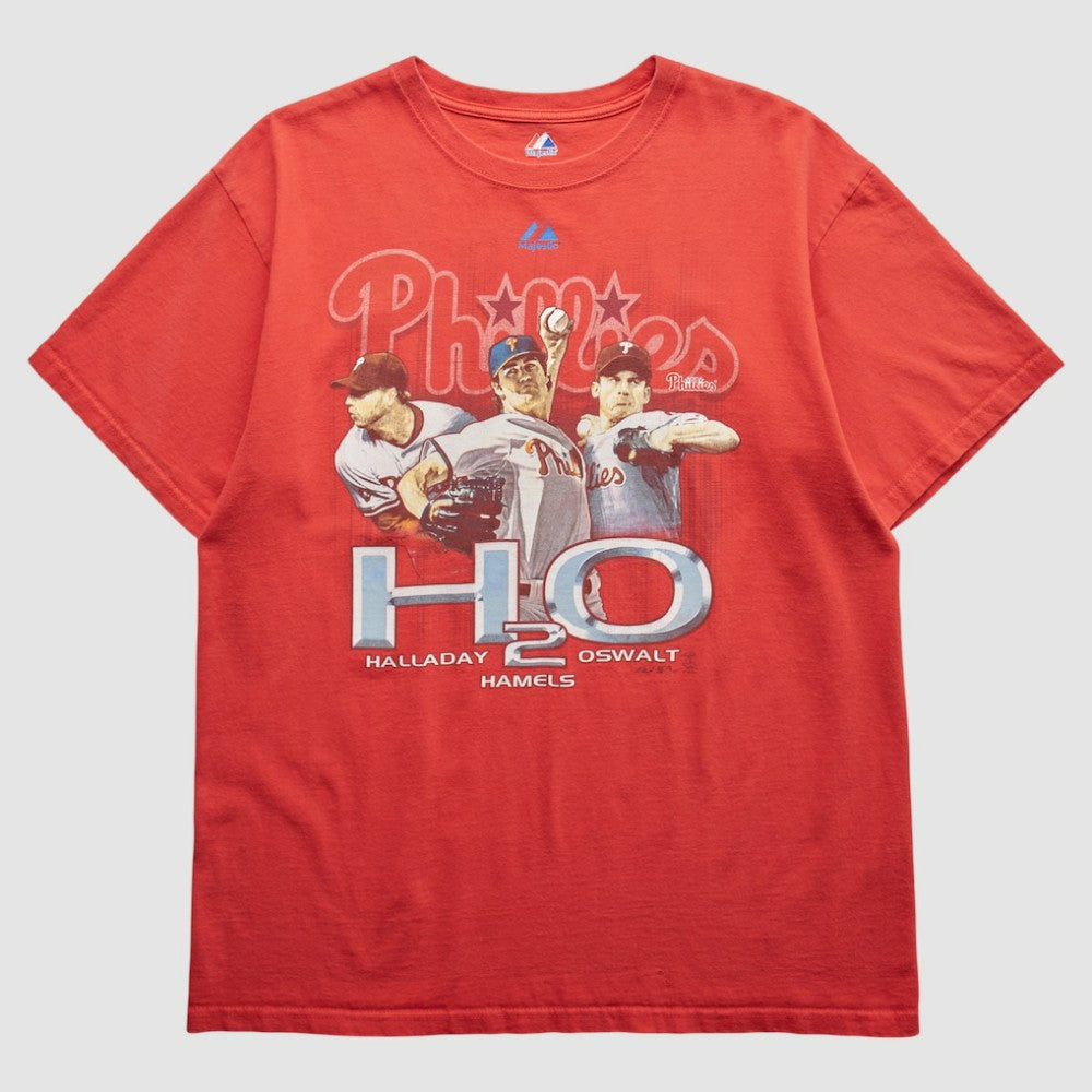 Philadelphia Phillies Majestic 2010 T-Shirt - Red - Vintage - Fanatics Sale