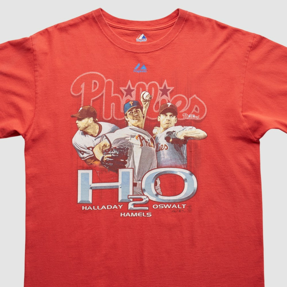 Philadelphia Phillies Majestic 2010 T-Shirt - Red - Vintage - Fanatics Sale
