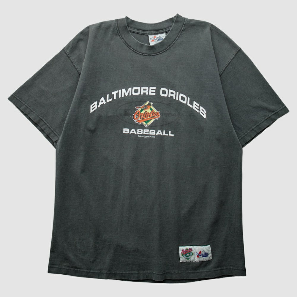 Baltimore Orioles Majestic 1999 T-Shirt - Charcoal - XVintage - Fanatics Sale