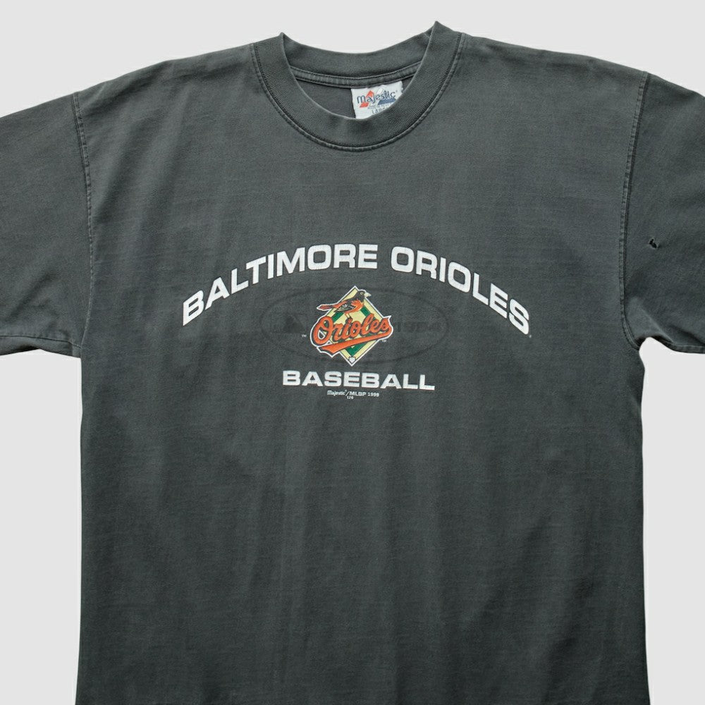 Baltimore Orioles Majestic 1999 T-Shirt - Charcoal - XVintage - Fanatics Sale