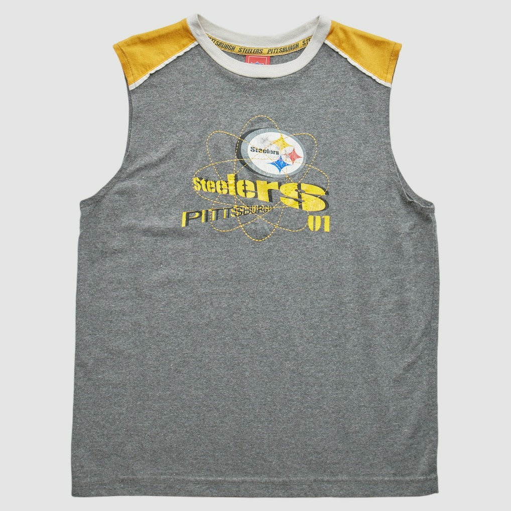 Fanatics Pittsburgh Steelers NFL 2000s Pullover Tank Heather Gray Vintage
