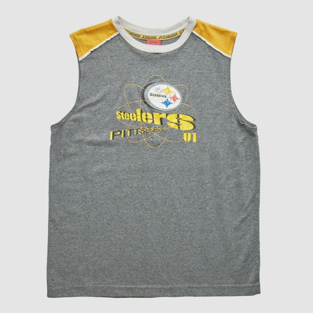 Fanatics Pittsburgh Steelers NFL 2000s Pullover Tank Heather Gray Vintage