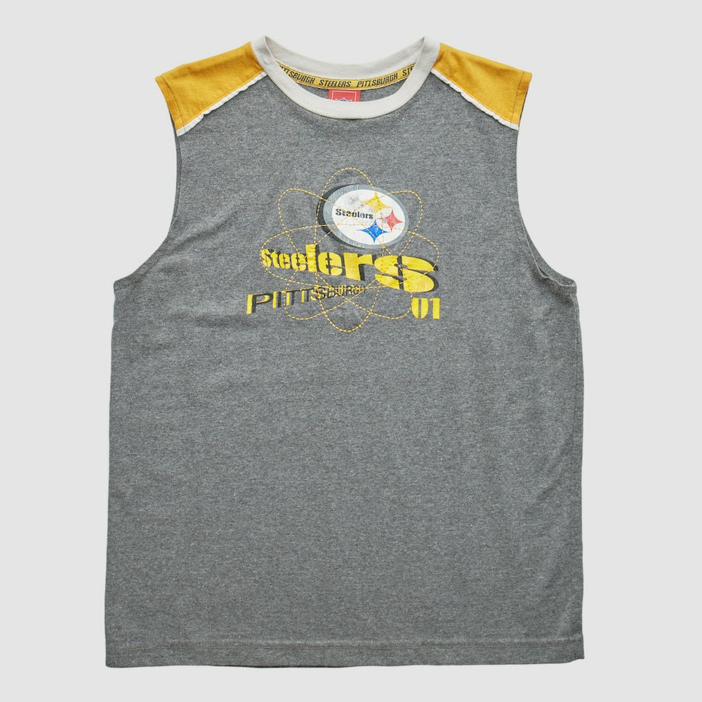 Fanatics Pittsburgh Steelers NFL 2000s Pullover Tank Heather Gray Vintage
