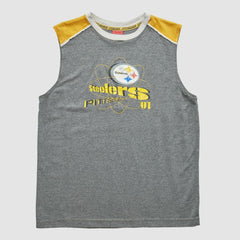 Fanatics Pittsburgh Steelers NFL 2000s Pullover Tank Heather Gray Vintage