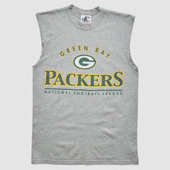 Fanatics Green Bay Packers Logo Athletic 2000s Tank Heather Gray Vintage