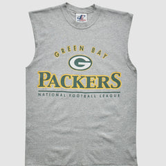 Fanatics Green Bay Packers Logo Athletic 2000s Tank Heather Gray Vintage
