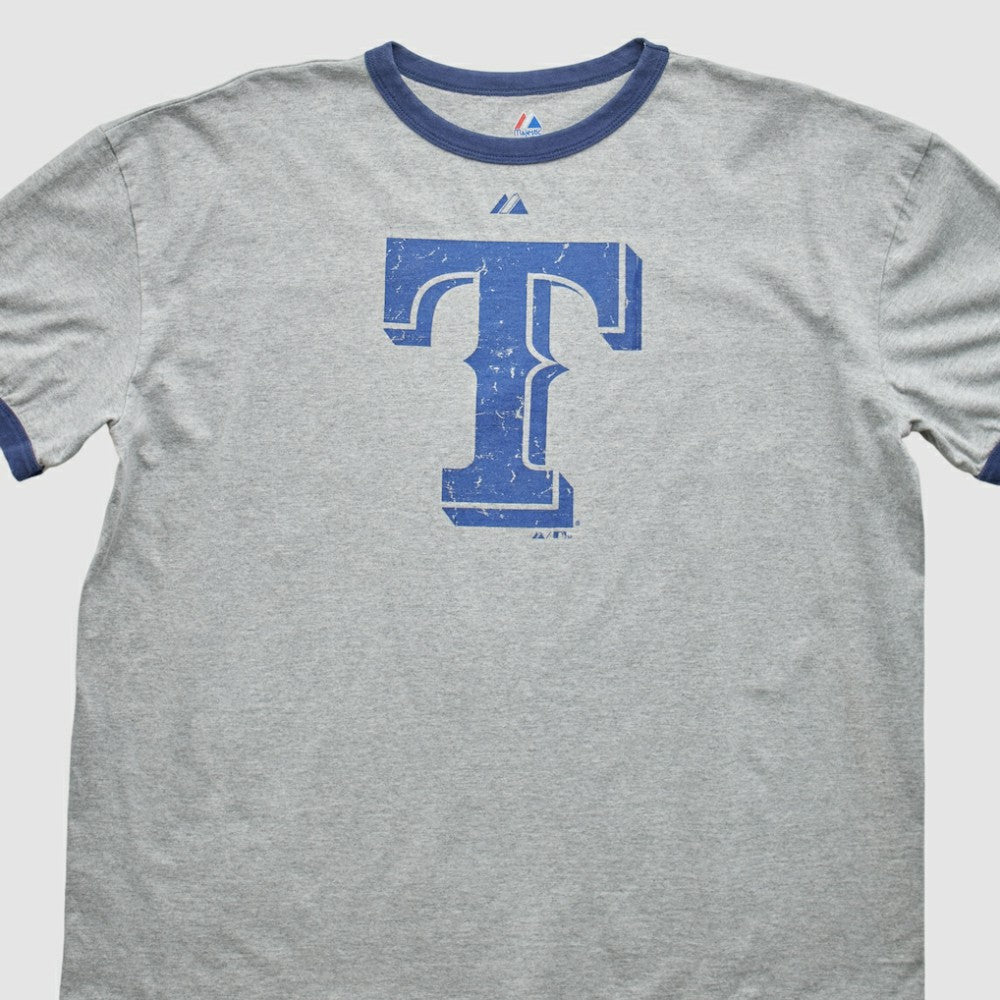 Texas Rangers Majestic 2010 T-Shirt - Heather Gray - 2XVintage - Fanatics Lifestyle