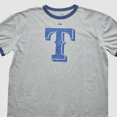 Texas Rangers Majestic 2010 T-Shirt - Heather Gray - 2XVintage - Fanatics Lifestyle