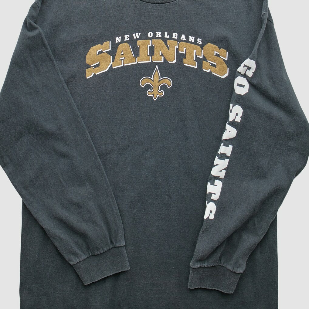 Fanatics New Orleans Saints NFL 2000s Long Sleeve T-Shirt Black Vintage