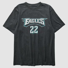 Fanatics Philadelphia Eagles Reebok 2000s T-Shirt Black Vintage