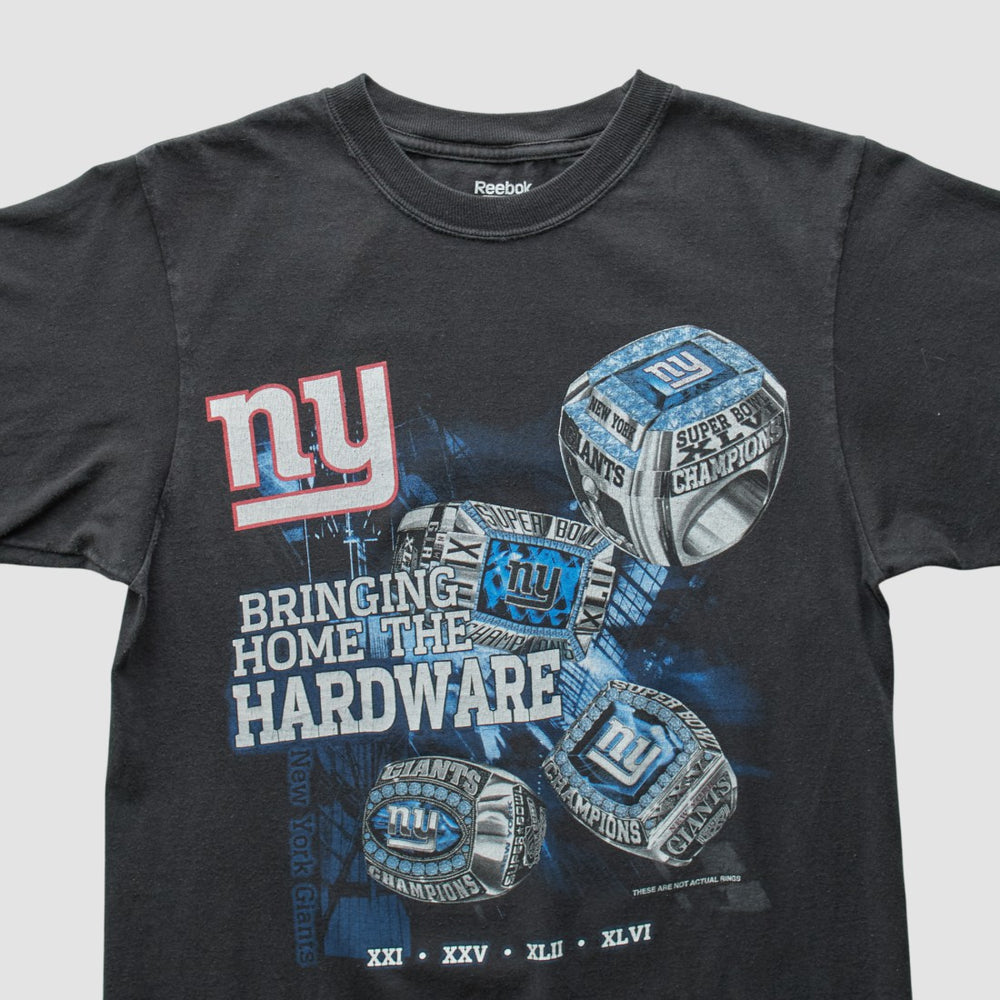 Fanatics New York Giants Reebok 2011 T-Shirt Black Vintage