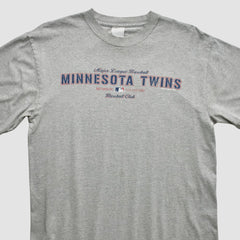 Minnesota Twins Majestic 2002 T-Shirt - Heather Gray - Vintage - Fanatics Discount