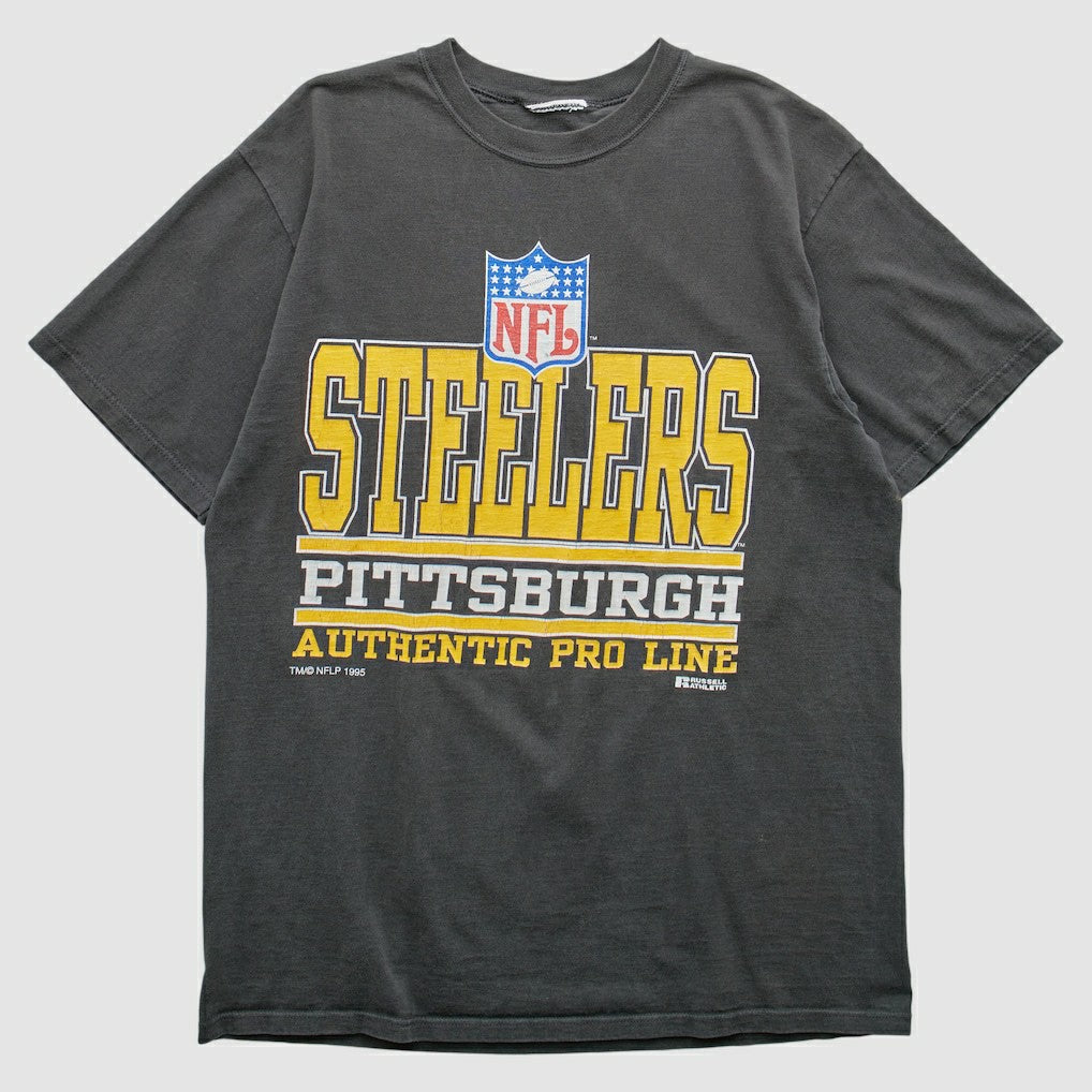 Fanatics Pittsburgh Steelers Russell 1995 Pullover T-Shirt Black Vintage