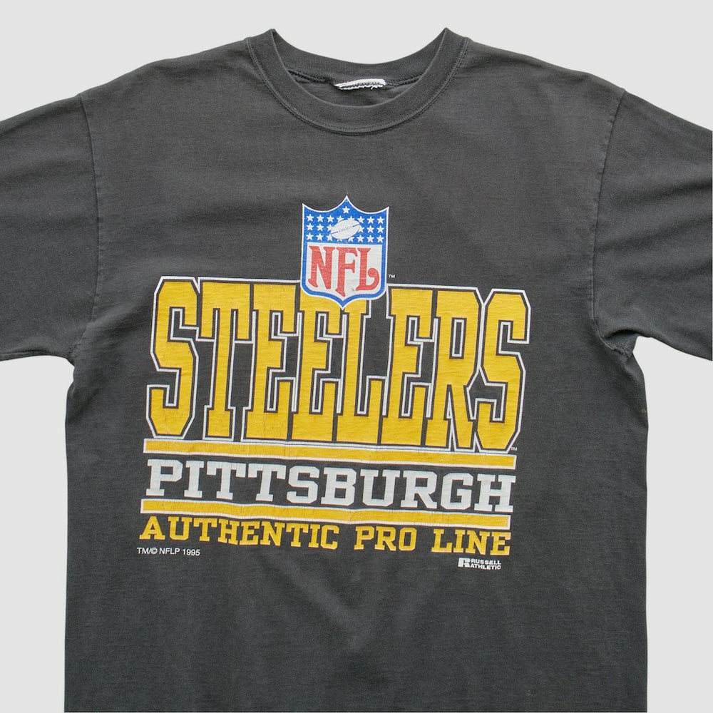 Fanatics Pittsburgh Steelers Russell 1995 Pullover T-Shirt Black Vintage