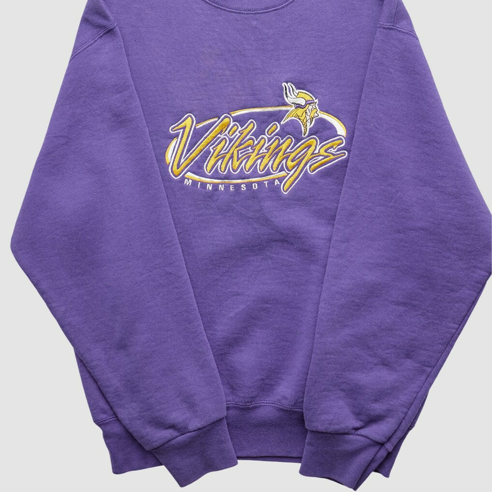 Fanatics Minnesota Vikings Pro Player 90s Pullover Sweatshirt Purple Vintage